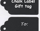 Chalk Labels Gift Tags Vinyl Chalkboard Labels Self Adhesive - Set of 12 - 3.5 inch