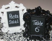 Chalkboard Frames with Chalkboard Label - Baroque Style - Set of 5 - Place Settings, Wedding Chalkboards, Food Buffet
