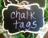 NEW Wood Chalkboard Labels- BRADEN STYLE - set of 4 - Basket Labels, Chalkboard Tags, Wedding Chalkboards, Rustic Wedding