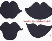 Lips Chalkboard Labels 4 designs to choose from - Vinyl Decals - 12 - Lips Drink Labels, Bachelorette Party, Wine Glass Stickers