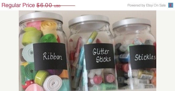 Small Chalkboard Labels - Buy 2 get 1 free - 12 -2.5 inch Rectangle STOCKING STUFFERS