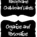 Fancy Frame Vinyl Chalkboard Labels - 12 - 3 inch
