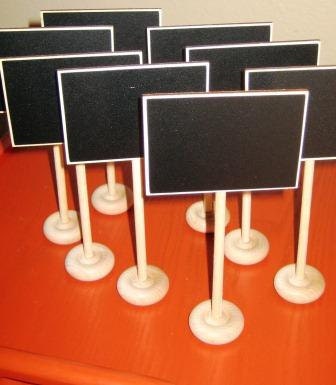 The Original Mini Chalkboard Stands  --- Place Settings, Food Marker, Wedding Chalkboards, Buffet Labels