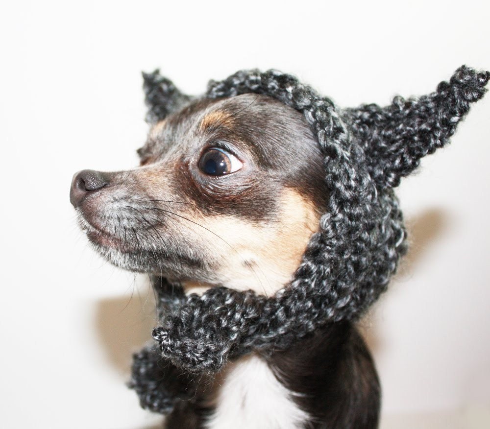 Dog Hat - Wolf Dog Hat - Pet Hat - Pet Hood - Gray Hat - Costume