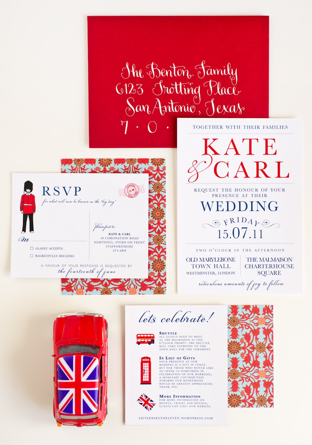 Wedding Invitation - London Calling UK Collection