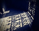 Church / Chapel Gate Landscape Photograph - Black and White Study in Light and Shade - 7x5 - sepia monochrome, gray, grey, shadow, sun, film - EmmainWonderland
