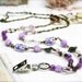 Lavender twist lanyard badge holder - 32"