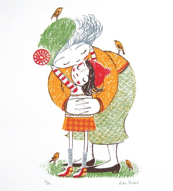 Give us a kiss - original screen print