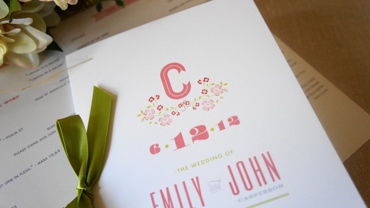 Petit Fleur Wedding Program