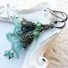 Last Pair - Frosted Aqua Teal Bohemian Flower Earrings