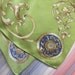 Vintage Green Blue Silk Neck Scarf by Echo
