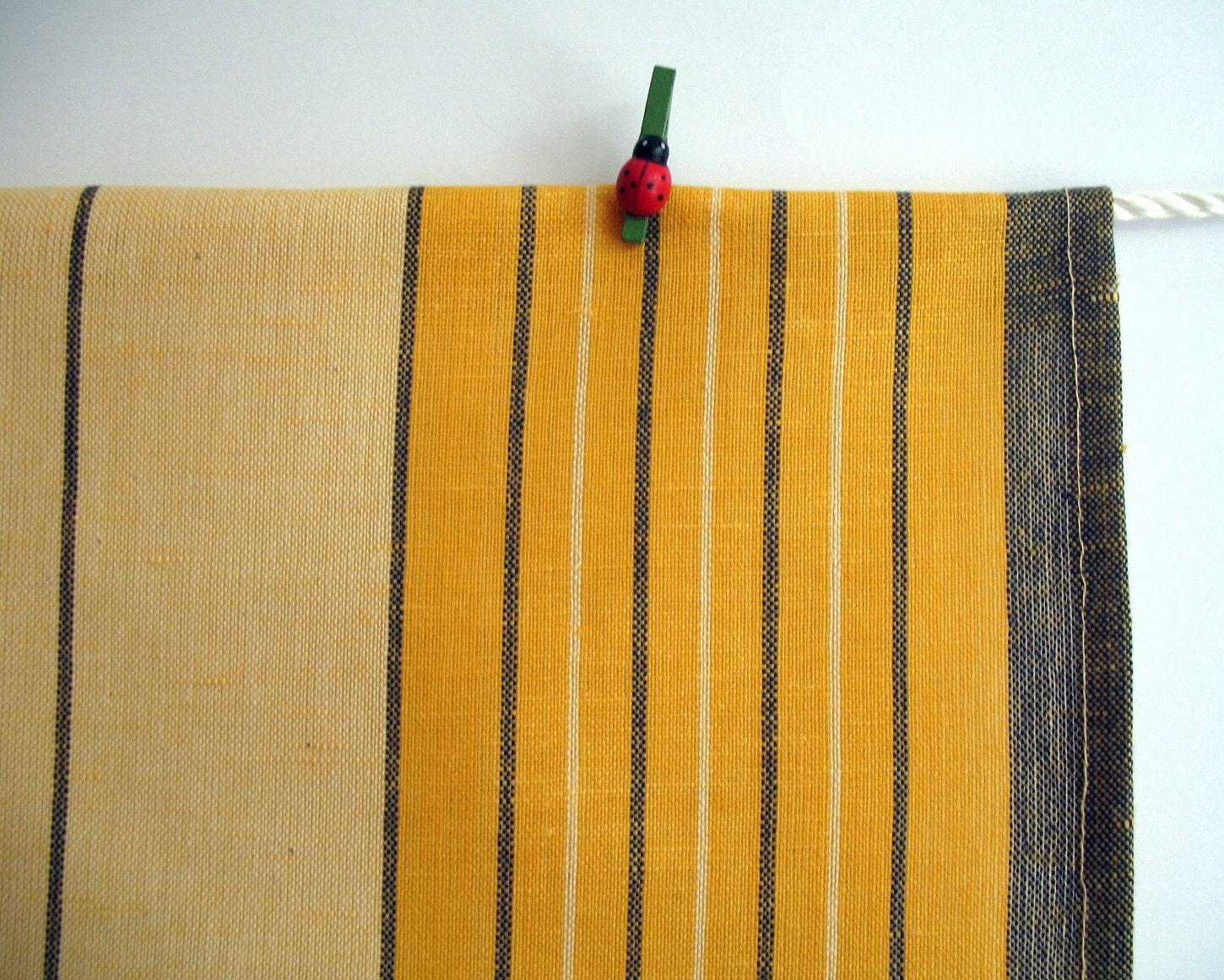 Set of 2 Organic Tea Towels. Linen Kitchen Towels. Yellow and Green Striped Linen Tea Towels. Marigold Linen Dish Towel. Linen Tea towel