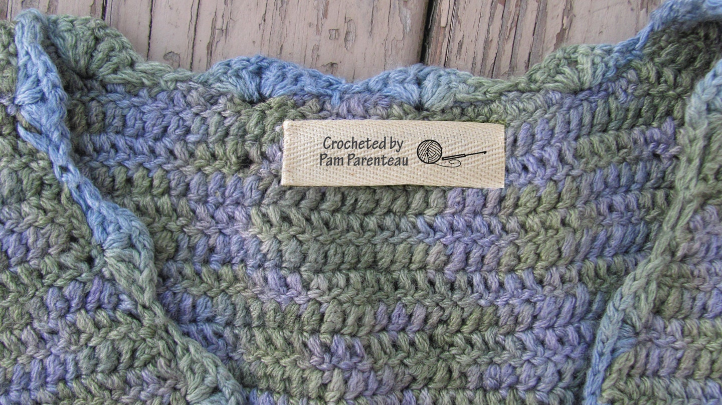 Personalized crochet labels-crochet hook