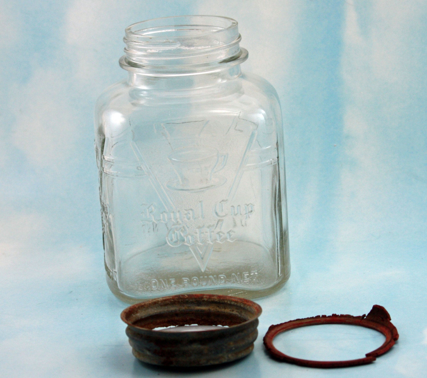 Jar coffee by Old 1 Pound cup vintage Cup jar  royal With Vintage Coffee Royal Old2NewMemories