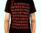 Pi Math Geek T-Shirt - American Apparel - Black Shirt - Available in xs, s, m, l, xl and xxl