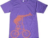 Men's GIRAFFE t shirt american apparel X S S M L X L (Purple)