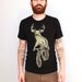 Deer on a Bike -American Apparel Black TShirt - Available in sizes XS, S, M, L, XL and XXL - Complimentary Shipping