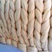 Super Chunky Knit Throw Pillow - Putty