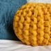 Super Chunky Knit Sphere Pillow - Goldenrod