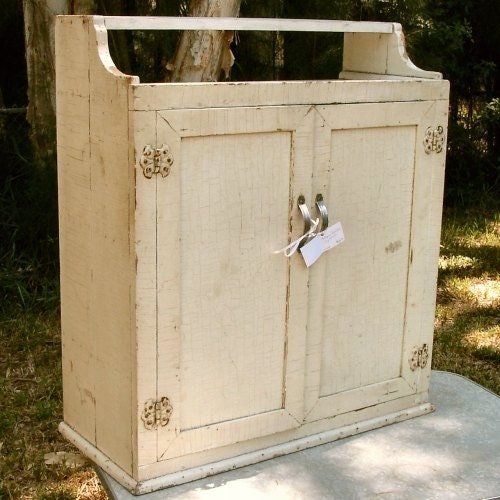 Antique Cupboard 1920s Shabby Cottage Chic