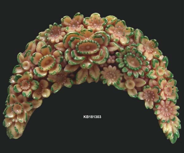 Vintage Celluloid Flower Pin Molded 1930s