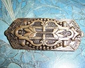 Antique Art Deco Ornate Repousse Brooch Pin