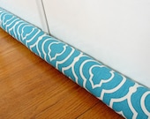 Door Draft Stopper, Draft Stoppers, Turquise Print. 125.