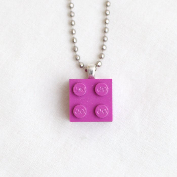 plum brick necklace