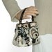 Handbag Black and White Freeform Crochet OOAK Upcycled