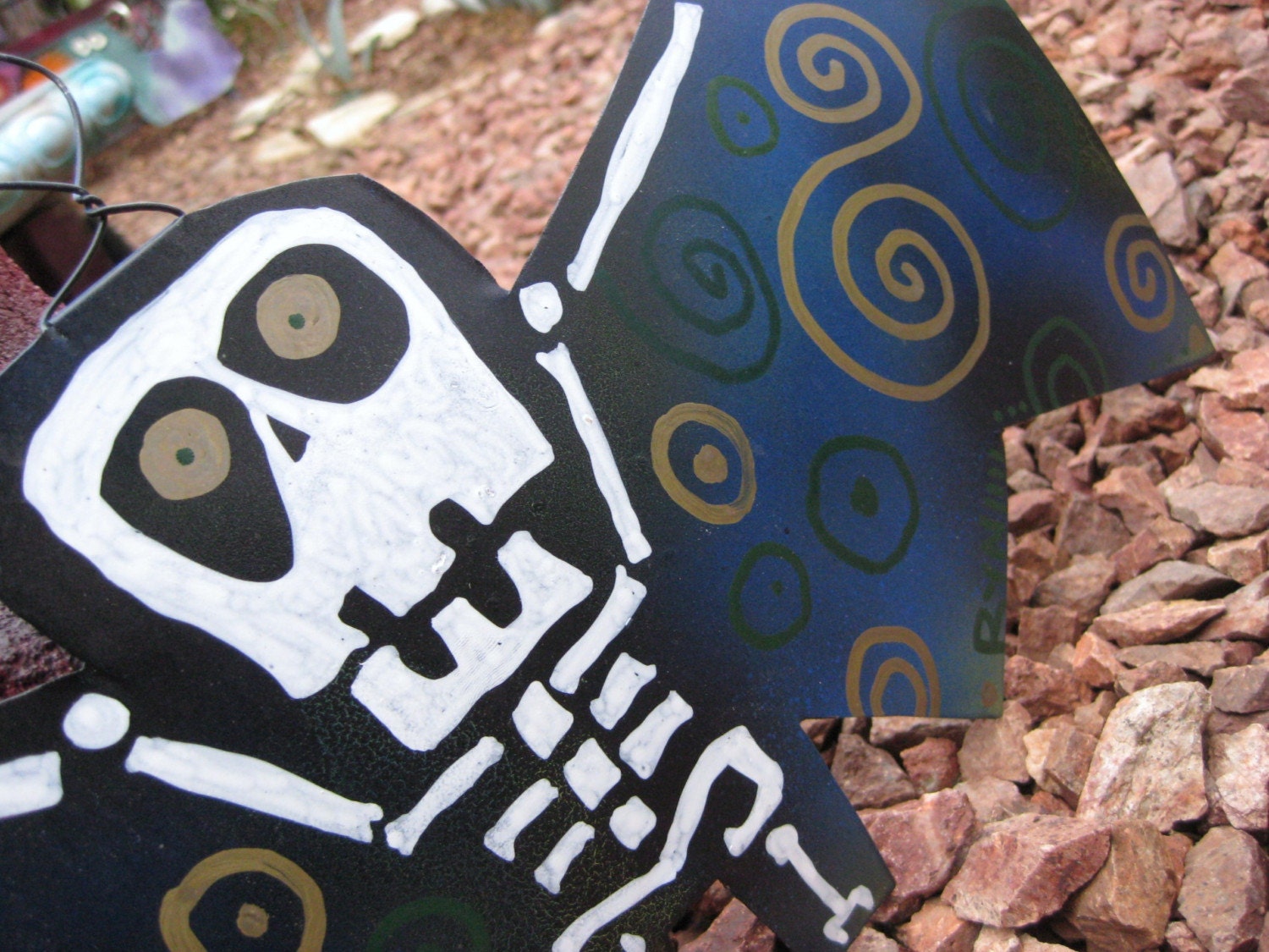 Skeleton Bat Blue