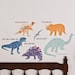 Wall Decals Dinosaurs (Reusable and removable fabric stickers, not vinyl) - Dinosaurs