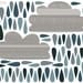 Wall Decals Clouds (Reusable and removable fabric stickers, not vinyl) - Rainclouds