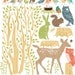 Wall Decals Woodland (Reusable and removable fabric stickers, not vinyl) - Discount set - Earthy Woodland Scene