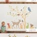 Wall Decals Woodland (Reusable and removable fabric stickers, not vinyl) - Discount set - Earthy Woodland Scene