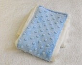 On Sale Boy Burp Cloth - Blue Minky Dot Cloth Diaper