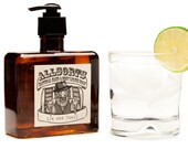 Vegan Organic Hand and Body Liquid Castile Soap Made in America with All Natural Ingredients -- Allsorts Liquor Scented Gin & Tonic Flask