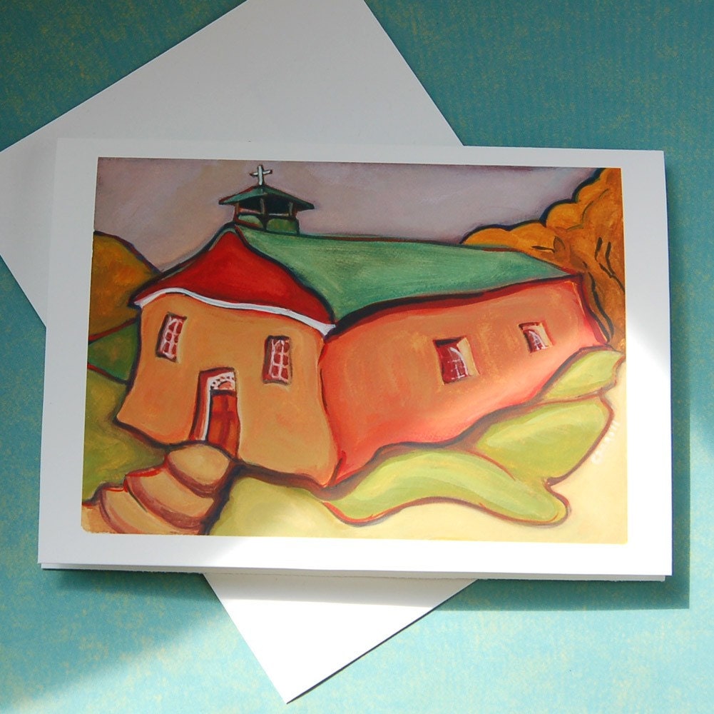 Church at Ledoux - Mini Print/Art Card Print from Original Watercolor