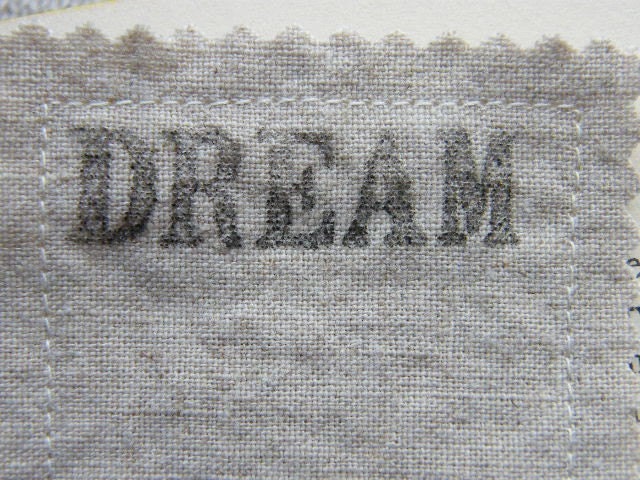 Linen Bookmark Inspiring Word Stamped