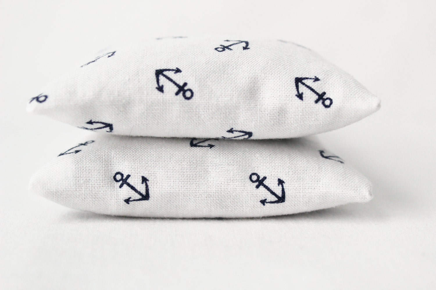 Nautical Sachets - Scented Drawer Sachets - Navy Anchors on White - Organic Botanicals