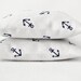 Nautical Sachets - Scented Drawer Sachets - Navy Anchors on White - Organic Botanicals