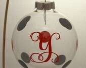 Sale READY TO SHIP Christmas Ornament Y