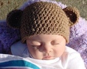 Baby Monkey Hat Newborn to 3 Months