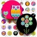 Cute owls for bottle caps, pendant, buttons, scrapbook and more Vintage Digital Collage Sheet No.241