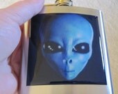 Alien Sci Fi Liquor Hip Flask