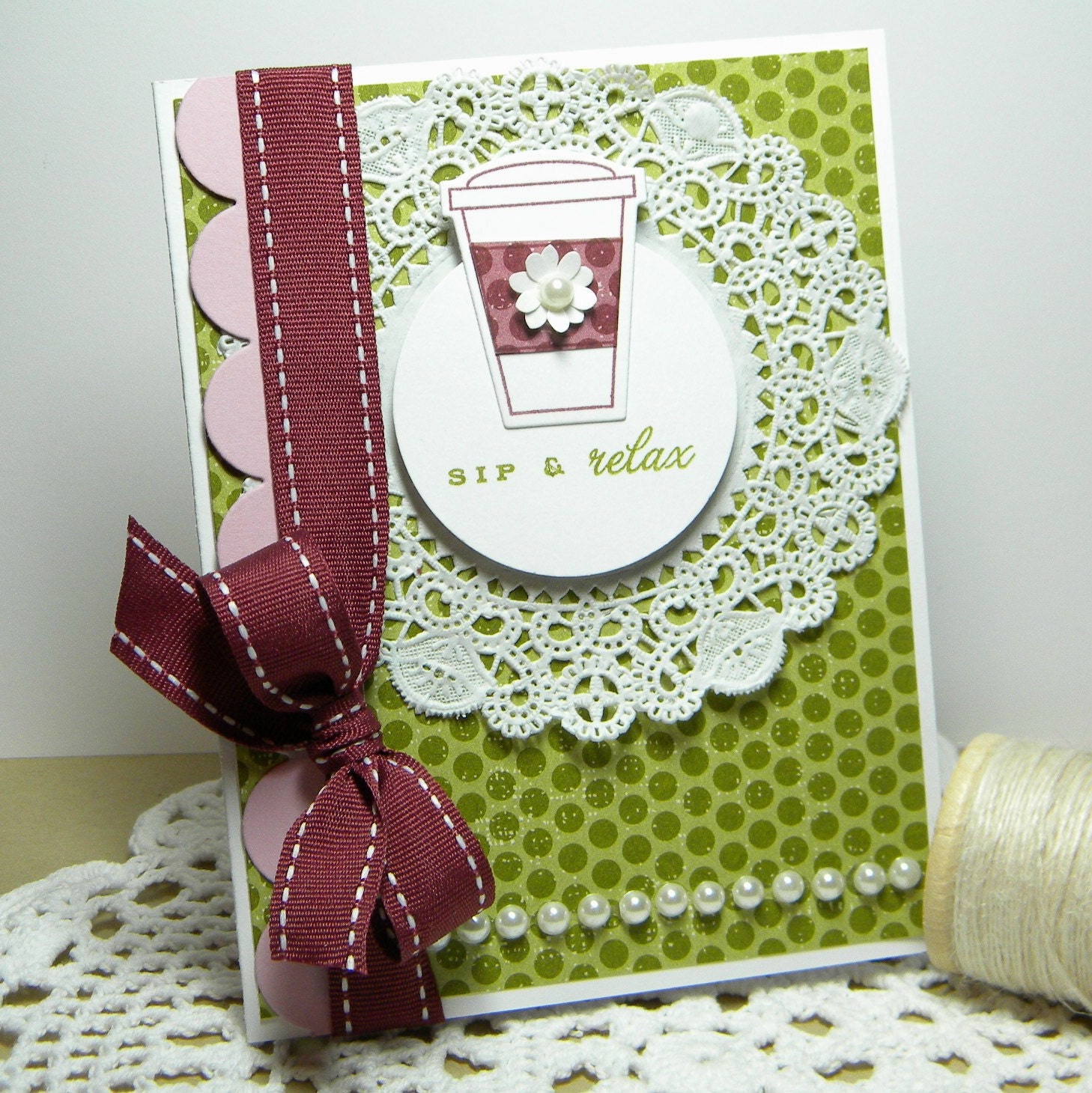 Sip & Relax Handmade Card