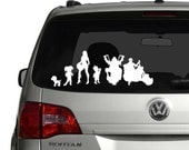 Zombie Harley Motorcycle stick family decal
