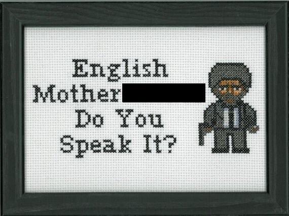 Jules - English Mofo Pulp Fiction Cross Stitch