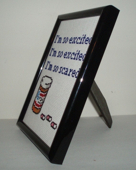 PATTERN - I'm So Scared Cross Stitch