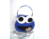 COOKIE MONSTER from Sesame Street - Party Favor Treat Bag with Handle