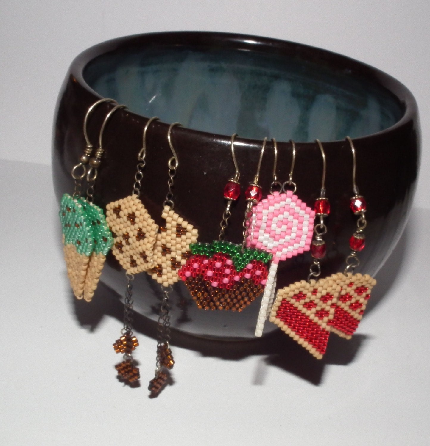 Cute Sweets Brick Stitch Bead Earring Patterns